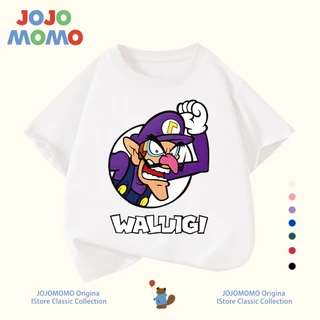 【จัดส่งภายใน 24 ชั่วโมง】เสื้อยืดเด็ก แขนสั้น เสื้อยืด Mario แขนสั้น ผ้าฝ้าย 100% ใส่สบาย ระบายอากาศดี Unisex
