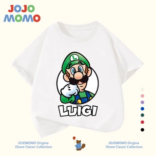 【จัดส่งภายใน 24 ชั่วโมง】เสื้อยืดเด็ก แขนสั้น เสื้อยืด Mario แขนสั้น ผ้าฝ้าย 100% ใส่สบาย ระบายอากาศดี Unisex
