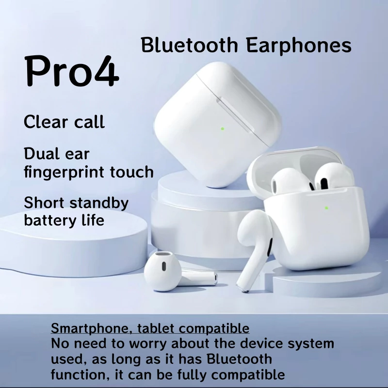 ชุดหูฟังบลูทูธไร้สาย Tws pro4 สําหรับ Android และ Xiaomi