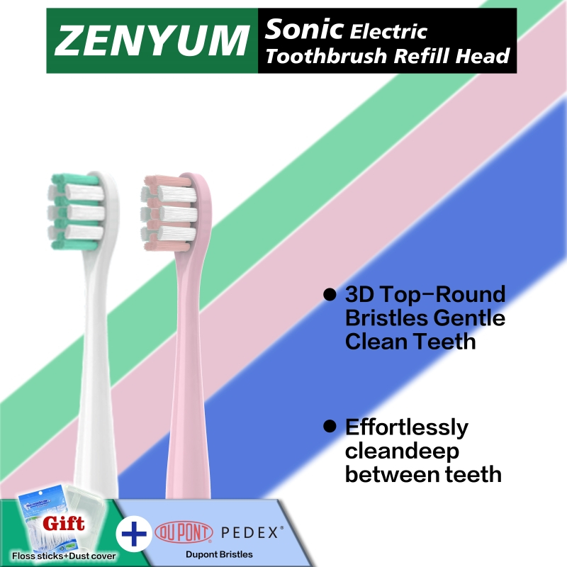 หัวแปรงสีฟันทดแทนสําหรับ ZENYUM เข้ากันได้กับ ZENYUM แพ็ค 6 ชิ้น
