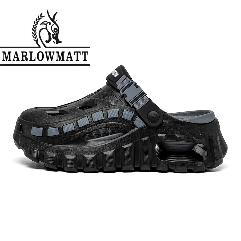 รองเท้าแตะผู้ชาย Marlowmatt | กันกระแทกกันน้ํากันลื่น| เพิ่มความสูง 7CM | 2026 รองเท้ารูรูปแบบใหม่