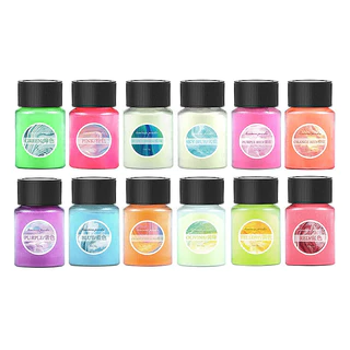 20g บรรจุขวดไฮไลท์ Luminous Powder อีพ็อกซี่/UV กาวเฉพาะ Long-Lasting Fluorescent Powder DIY เครื่องประดับตัวอย่างบรรจุ Long-Lasting Bright