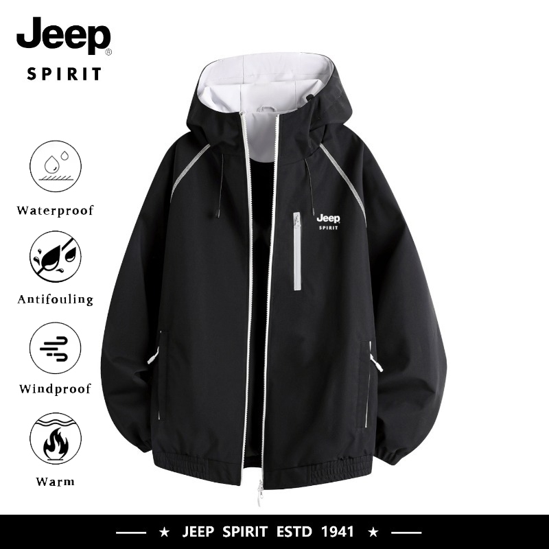 เสื้อแจ็คเก็ต JEEP SPIRIT 1941 กันลมสำหรับทั้งผู้ชายและผู้หญิง ปี 2026
