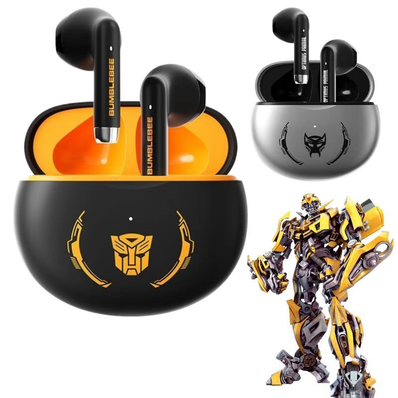 Transformers ไร้สาย Bluetooth Noise Cancelling หูฟังสําหรับเล่นเกมหูฟังเอียร์บัด Bumblebee TWS หูฟัง