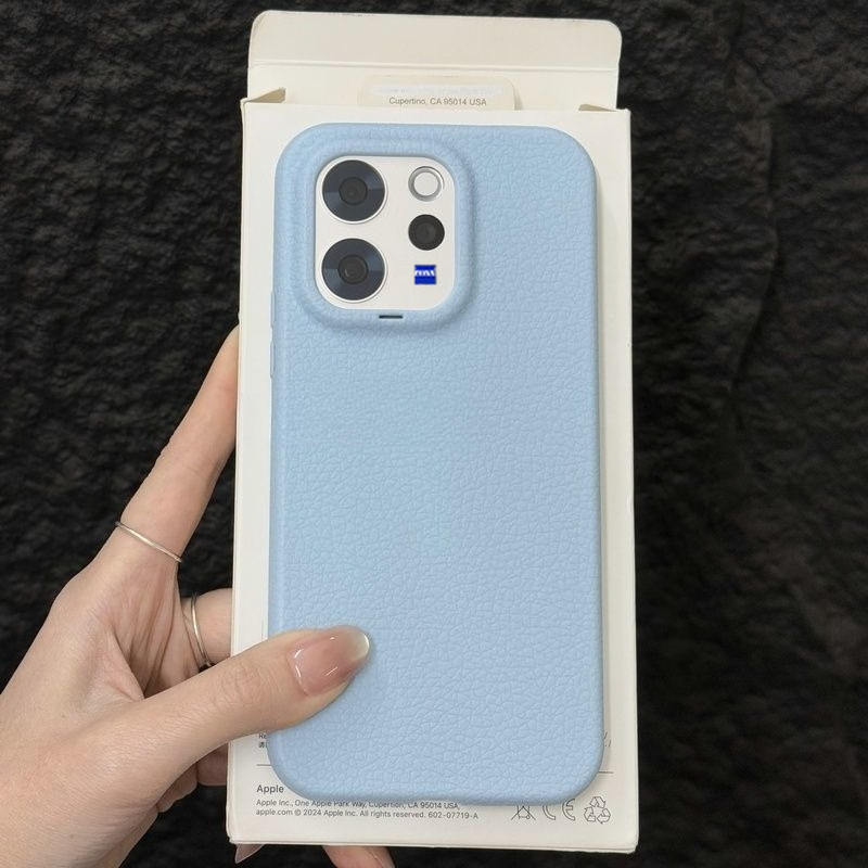สําหรับ Vivo V70 เคส กรณีลิ้นจี่รูปแบบซิลิโคนเลียนแบบเคสโทรศัพท์สีทึบกันกระแทก TPU Soft Case – โปรปัง