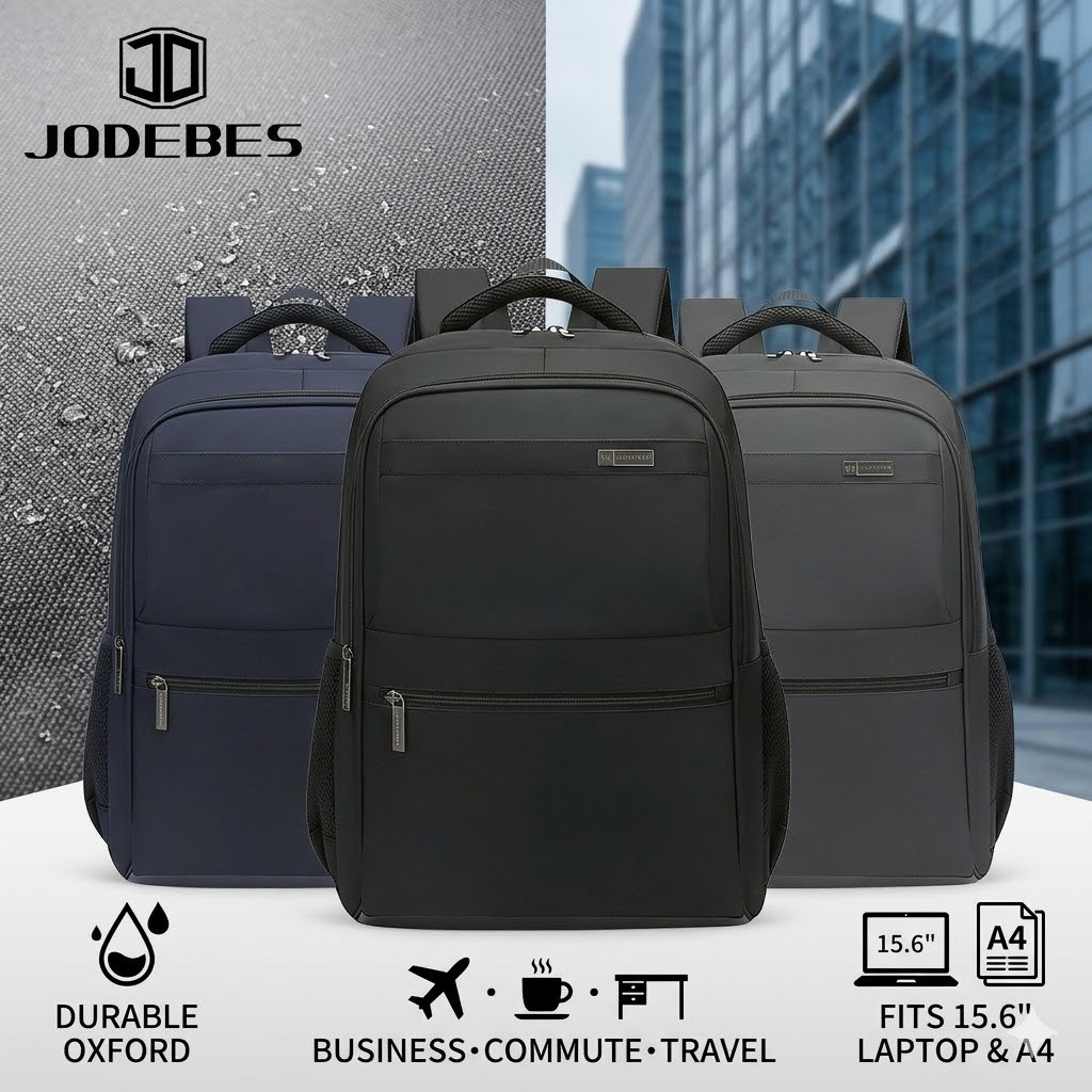 Jodebes 20202 Mens Large Capacity Waterproof Laptop Backpack, Business Travel & School Commuter Bag,