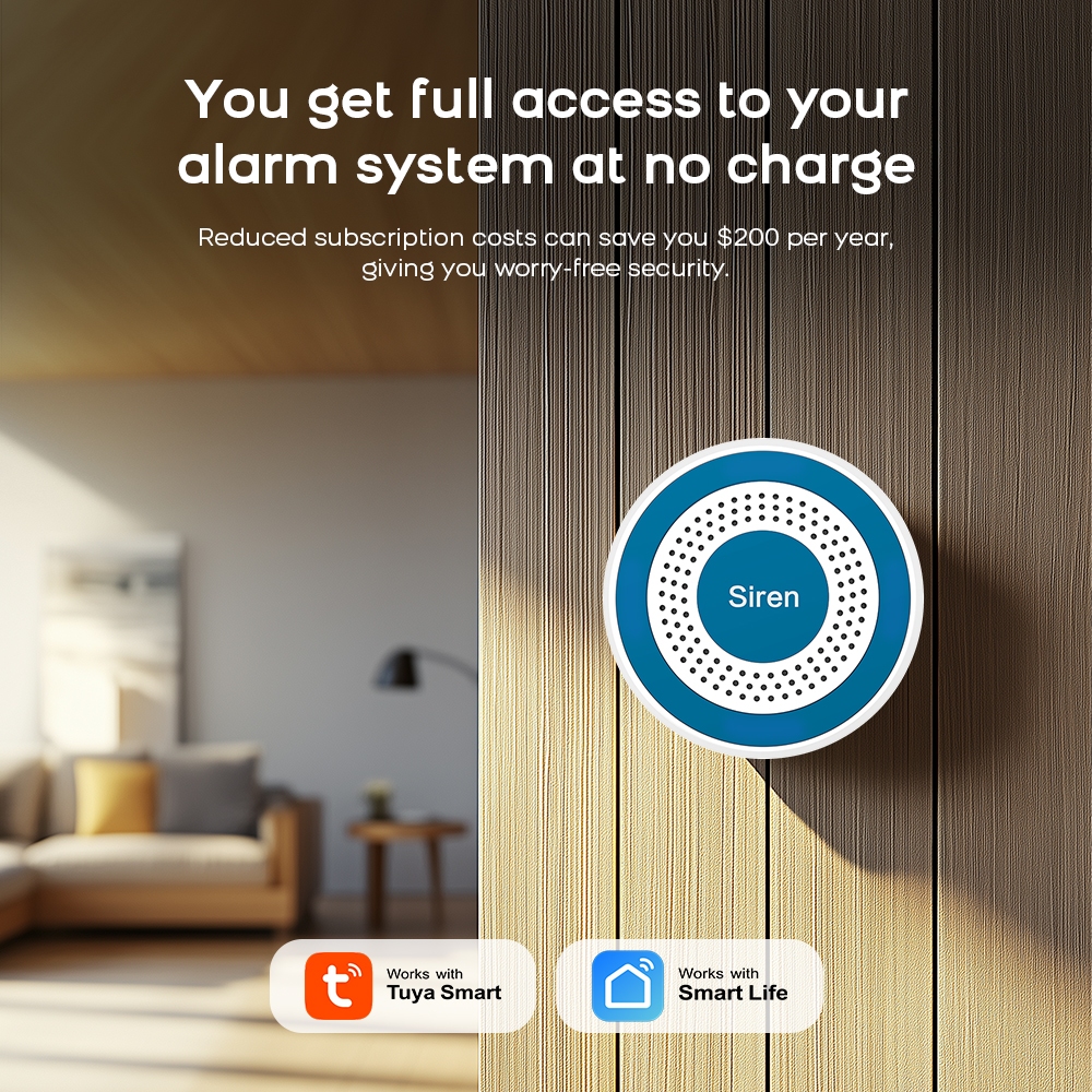 Pgst 433mhz ไร้สายเสียงและแสงไซเรน 100dB Standalone Strobe Siren Home Security ระบบเตือนภัยเสียง