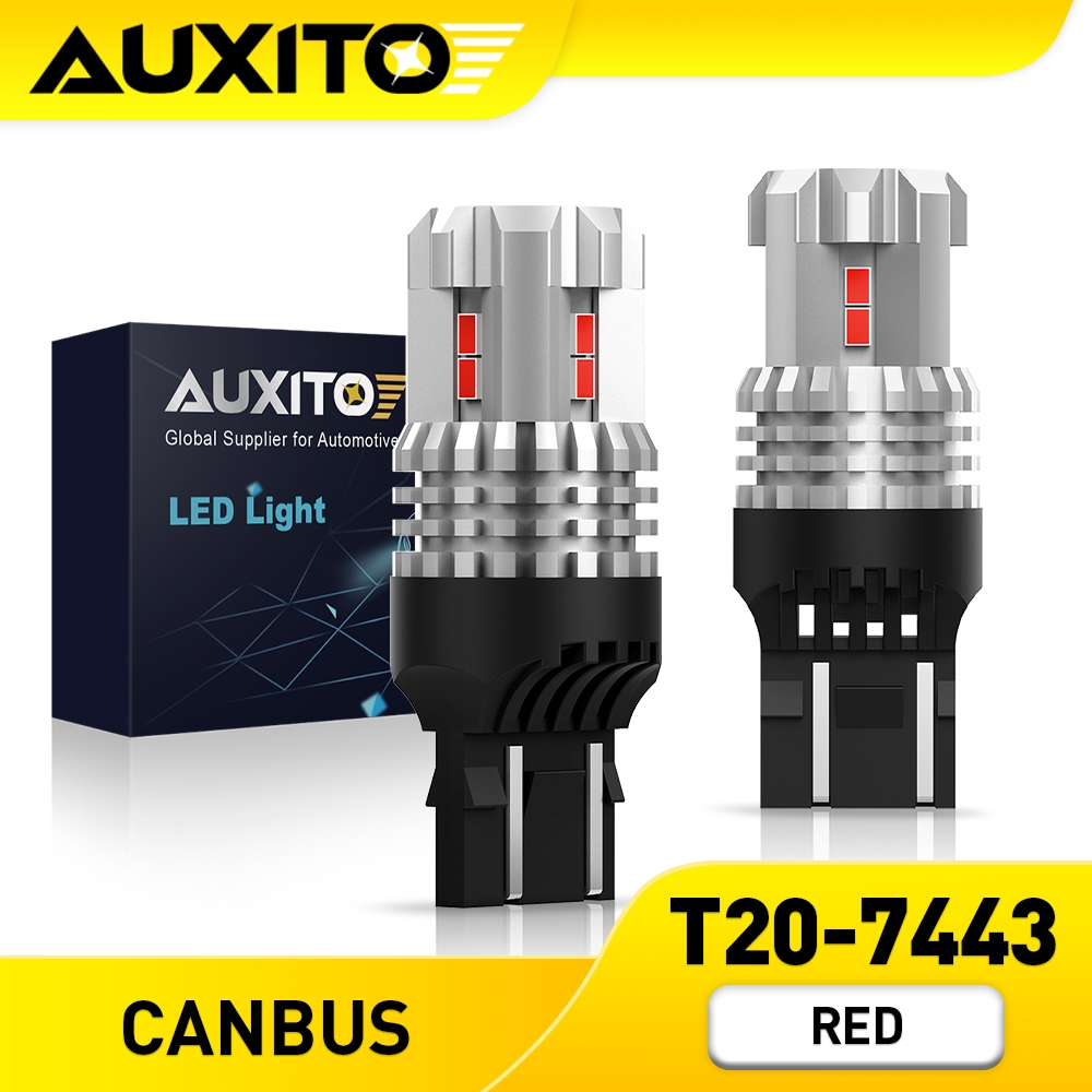 AUXITO 2PC ไฟเบรกท้าย Led T20 7443 W21W W21/5W DRL 6000K