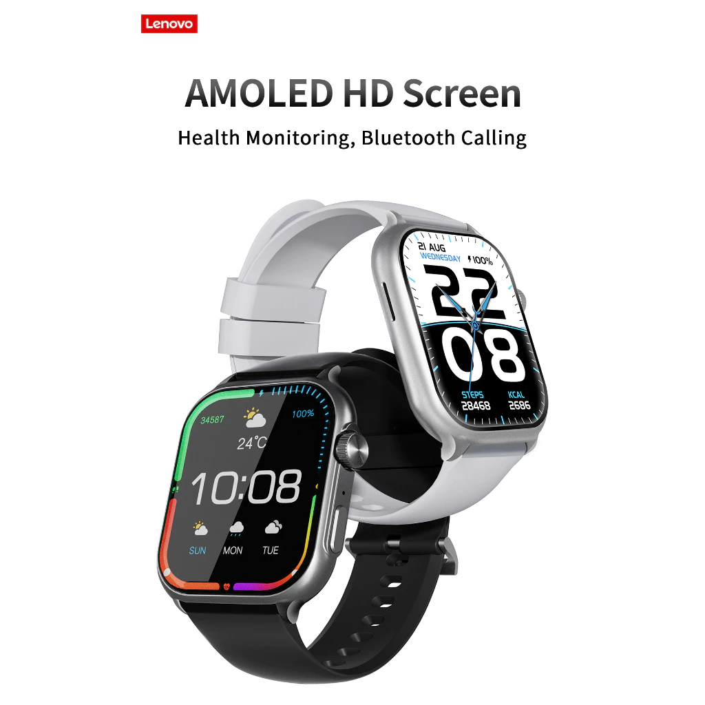 Lenovo Watch Fit 1.96" AMOLED HD จอแสดงผล 5ATM ความต้านทานน้ํา Global Version Smart Watch