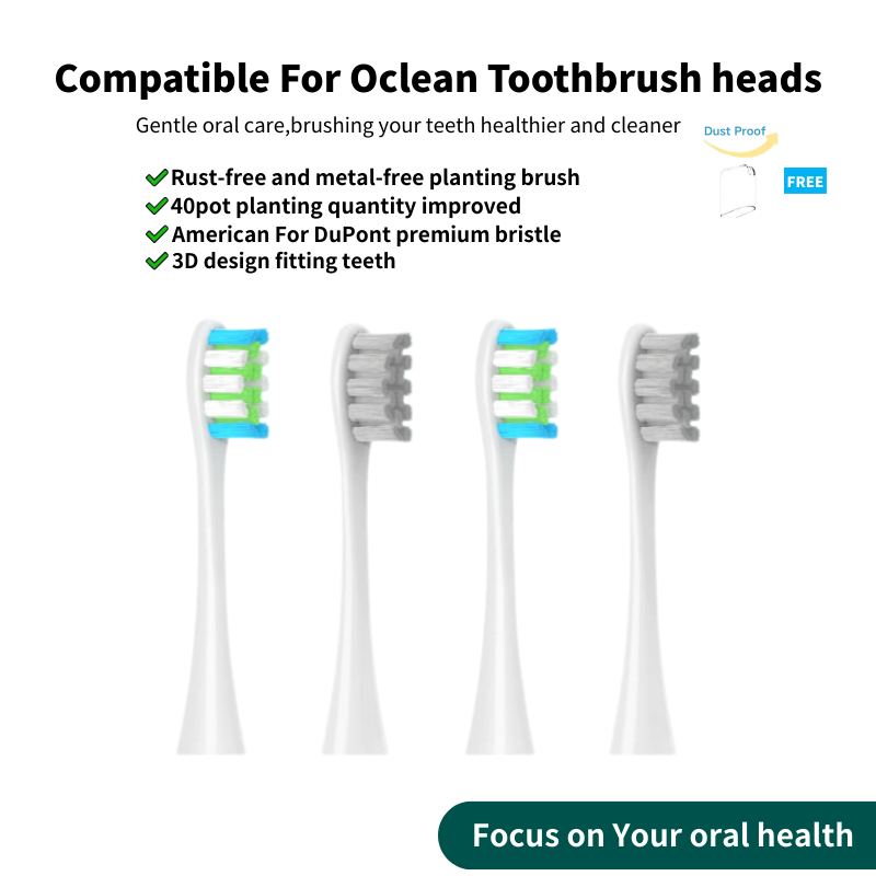 【Toothbrush Head】20 PCS Compatible For Oclean Brush Heads All Series Smart Sonic Electric Toothbrush