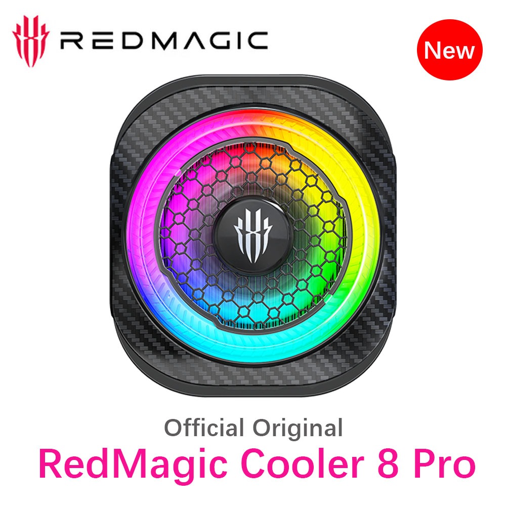 Original New RedMagic VC Cooler 8 Pro, Magnetic CellPhone Cooler สําหรับเล่นเกม, การกระจายความร้อนกําลังสูง 36W สําหรับเล่นเกมสตรีมมิ่งสด
