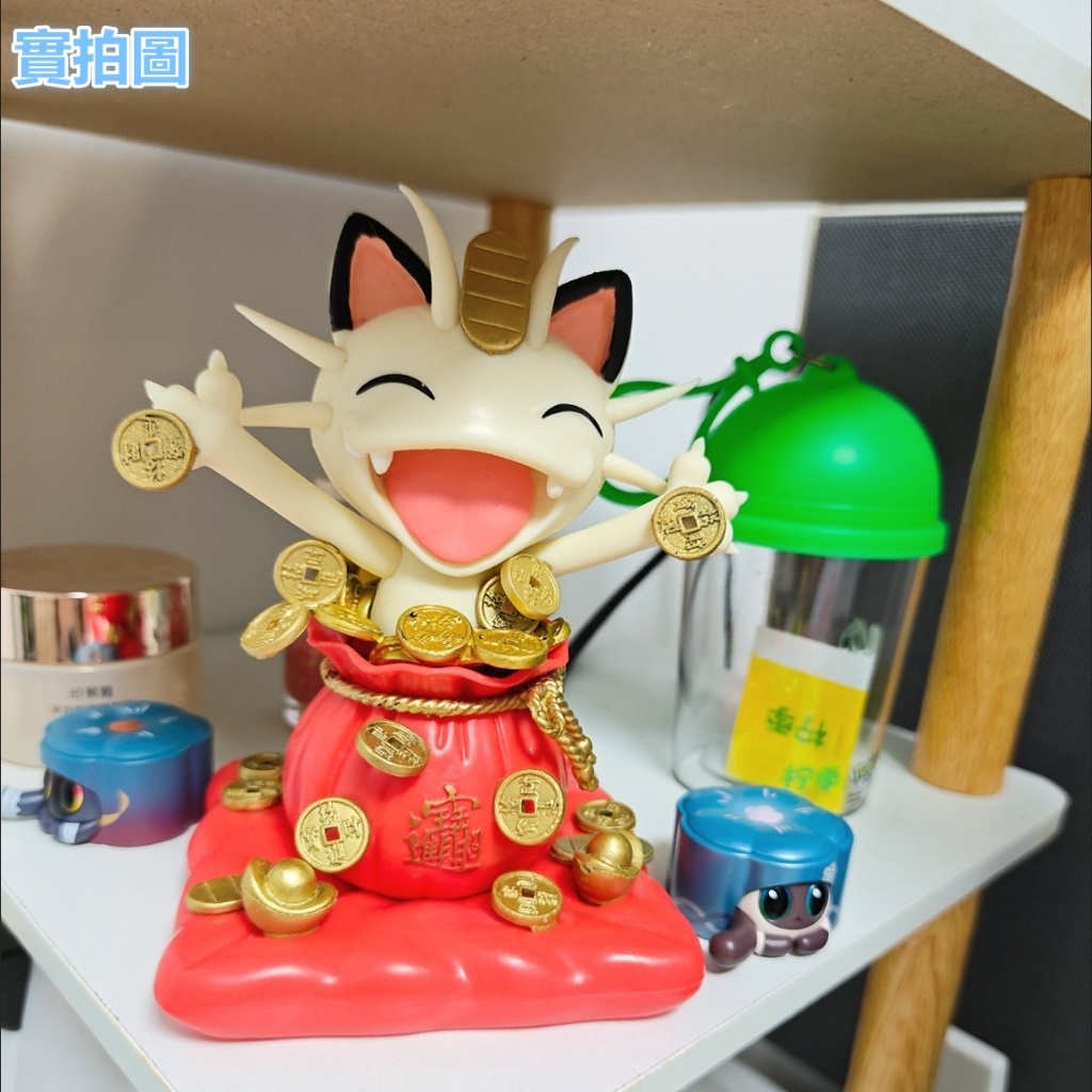 Pokemon Pokemon Sprinkle Gold เหรียญ Meow Hand-Made Lucky Meow รูปปั้นอะนิเมะอินเทรนด์เล่นตุ๊กตาเดสก์ท็อปแชสซีตกแต่งของขวัญ