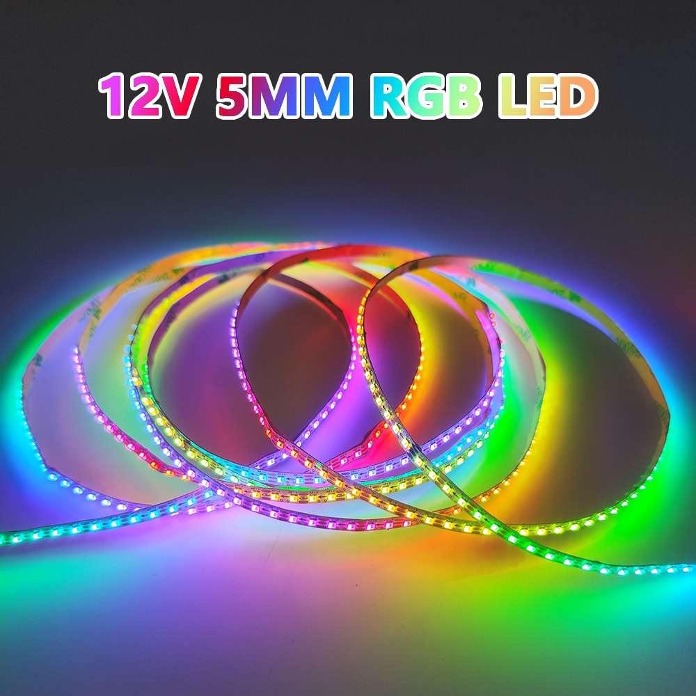 DC12V 5 มม.WS2812B 2020SMD ไฟ LED Strip แคบพิเศษ WS2812 60/100Leds/m เทปแสง