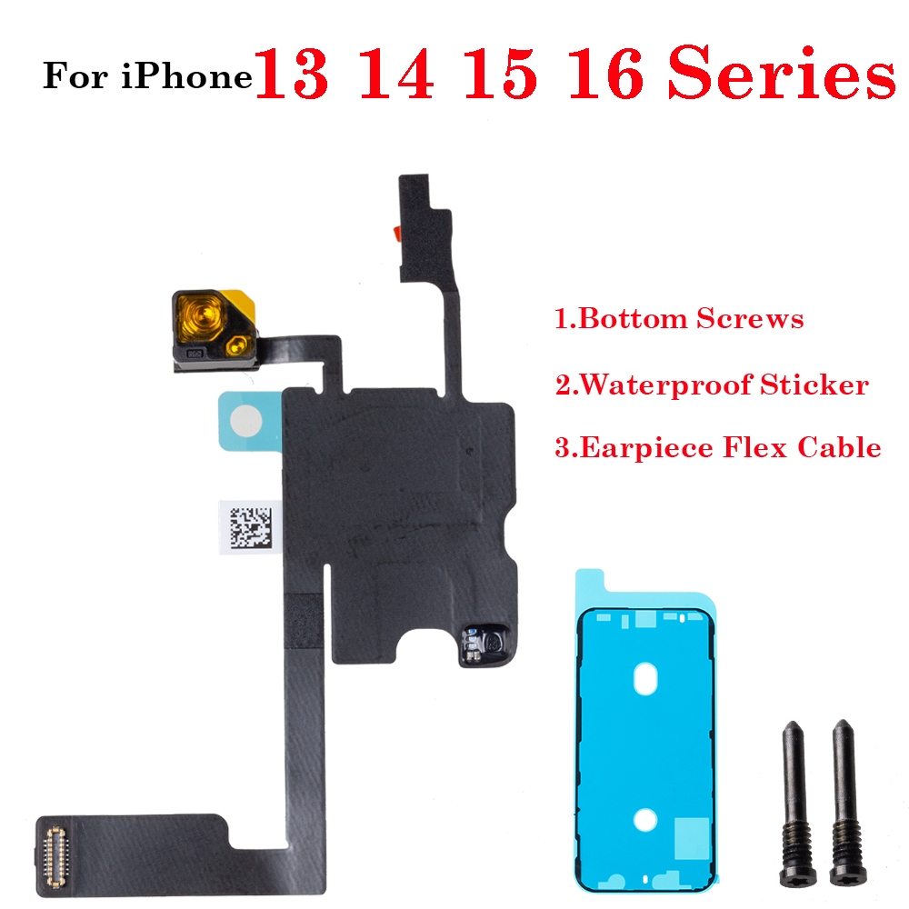 1 ชุด Earpiece Proximity Light Sensor Face Recognition ฟังก์ชั่นริบบิ้น Flex สําหรับ iPhone 13 14 15 16 17 Plus Pro Max 17 air ไม่มีลําโพง