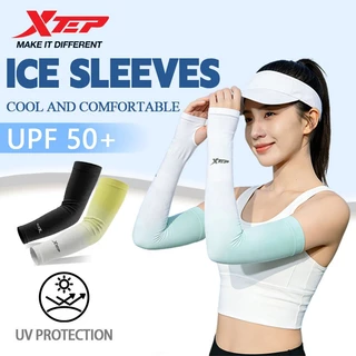 【xtep】Ice sleeves | ปลอกแขนกันแดดระบายอากาศสำหรับเล่นกีฬากลางแจ้งสำหรับผู้ชายและผู้หญิง（fans）