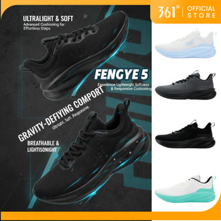 361 Degrees Fengye 5 Men Soft-soled Sports Shoes Mesh Breathable Shock-absorbing Lightweight Running Shoes 672542210F 672622232