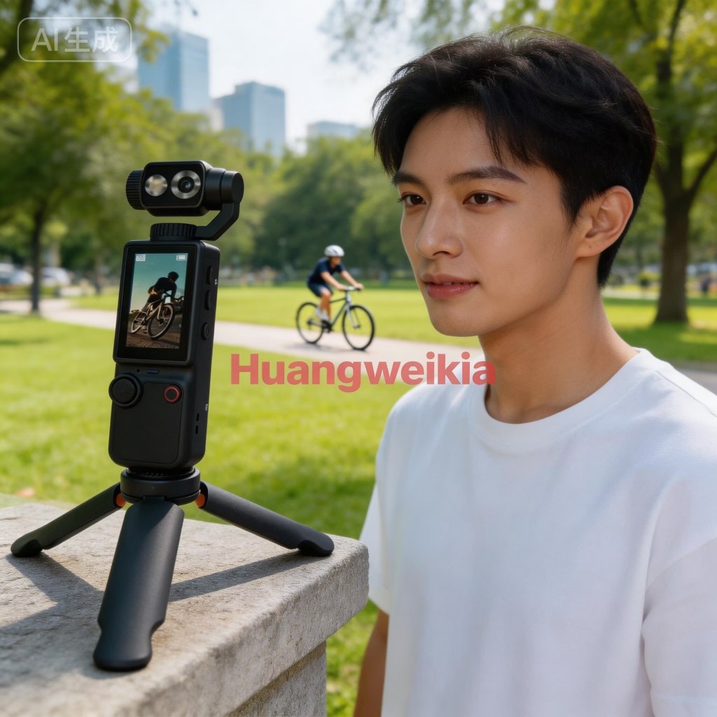 2026 พรีเมี่ยม Q8 2.5K กล้องแอคชั่นมือถือพร้อมโฟกัสอัตโนมัติและเติมแสงกระเป๋ากล้องสําหรับ Vlogging แ