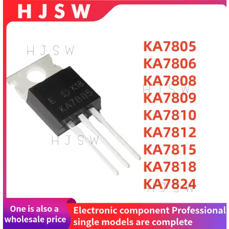5PCS 100% ใหม่ KA7805 KA7806 KA7808 KA7809 KA7810 KA7812 KA7815 KA7818 KA7824 KA TO-220 สามเครื่องปร