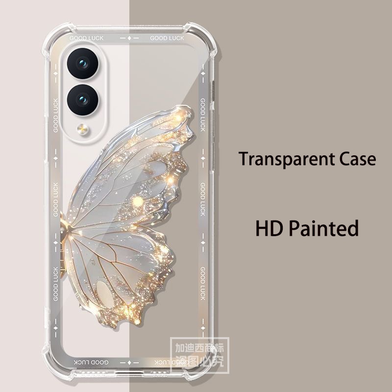 สําหรับ Samsung S25 Edge Crystal Case S25Edge HD ทาสี AirBag ป้องกันกลับสําหรับ Galaxy S25 Edge Coqu