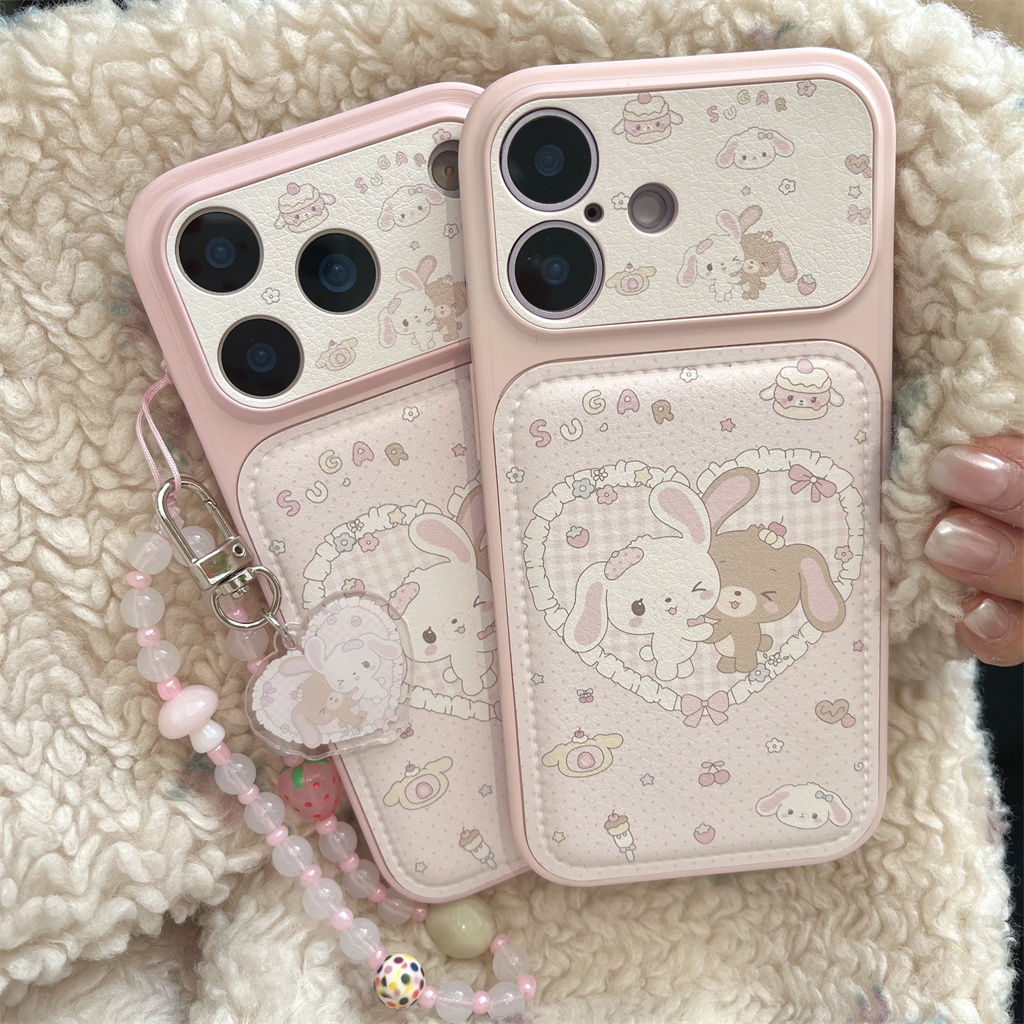 สําหรับIphone Case 17 Pro Max 16 Pro Max 15 Pro Max Loveขนมกระต่ายเคสโทรศัพท์