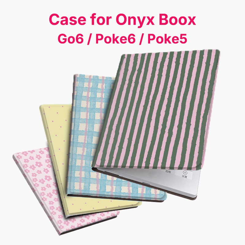 Murmelo เคสแม่เหล็ก Boox Go6 Poke6 Poke5 ไร้ขอบ บางพิเศษ ลายดอกไม้เล็กสไตล์มินิมอล พร้อมส่ง