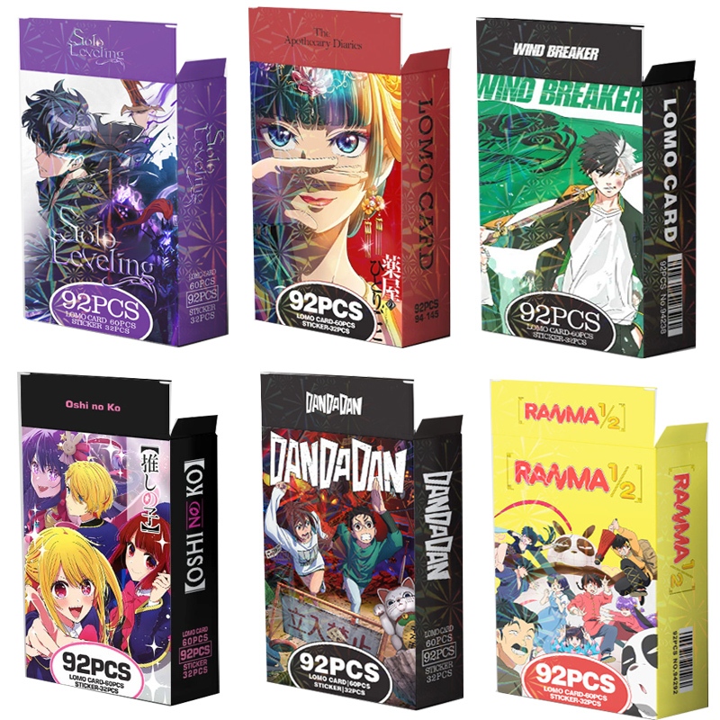 92 ชิ้นอะนิเมะ LOMO การ์ด Oshi no Ko Solo Leveling Photo การ์ด DAN DA DAN WIND BREAKER โปสการ์ดแฟนขอ