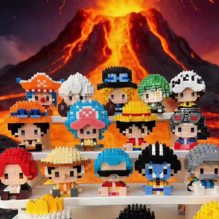 ตุ๊กตาการ์ตูน การนําทางทะเล โมเดลตัวละครอนิเมะ บล็อกตัวต่อ ข…