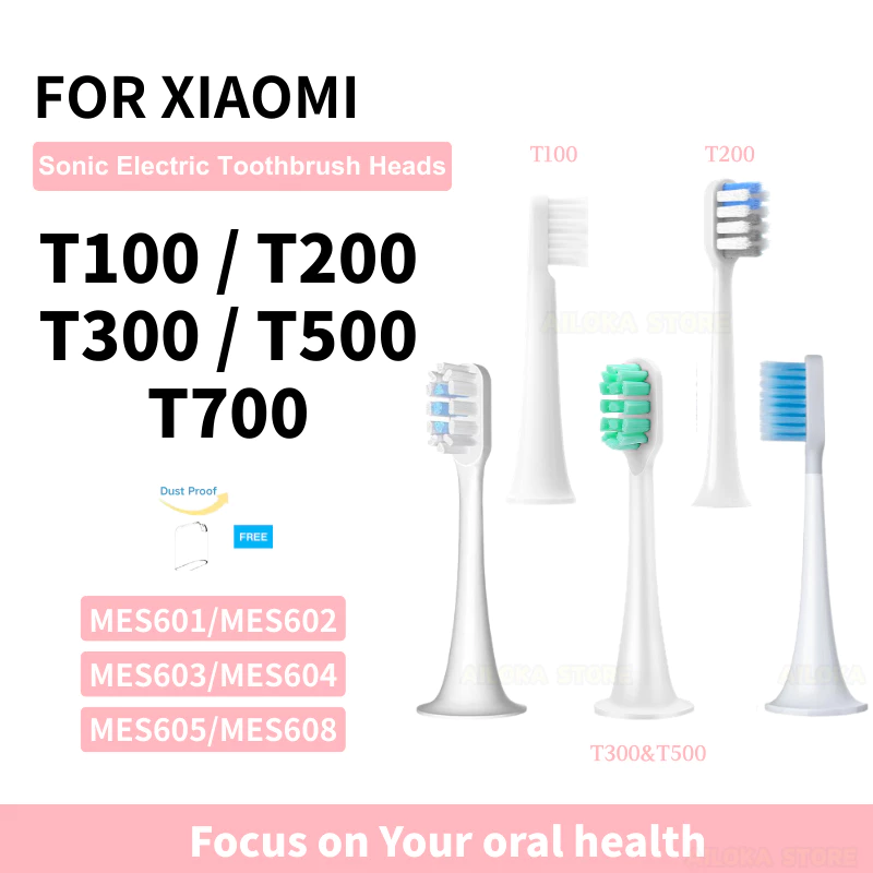 【Toothbrush Heads】12Pcs - Compatilble For Xiaomi Mijia T100/T200/T300/T500/T700 Smart Electric Toothbrush Heads MES601/MES602/MES603/DDYST01SKS Brush Head Replacement