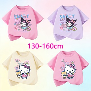 เสื้อยืดเด็กผู้หญิง เสื้อเด็ก รูปแบบการ์ตูนน่ารัก ผ้าฝ้ายแท้…