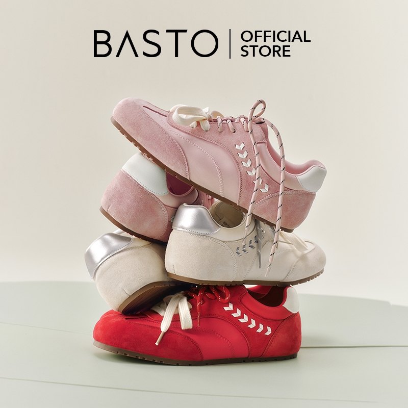 BASTO Women's Ballet Sneakers รองเท้าบัลเล่ต์ รองเท้าผ้าใบ WX701
