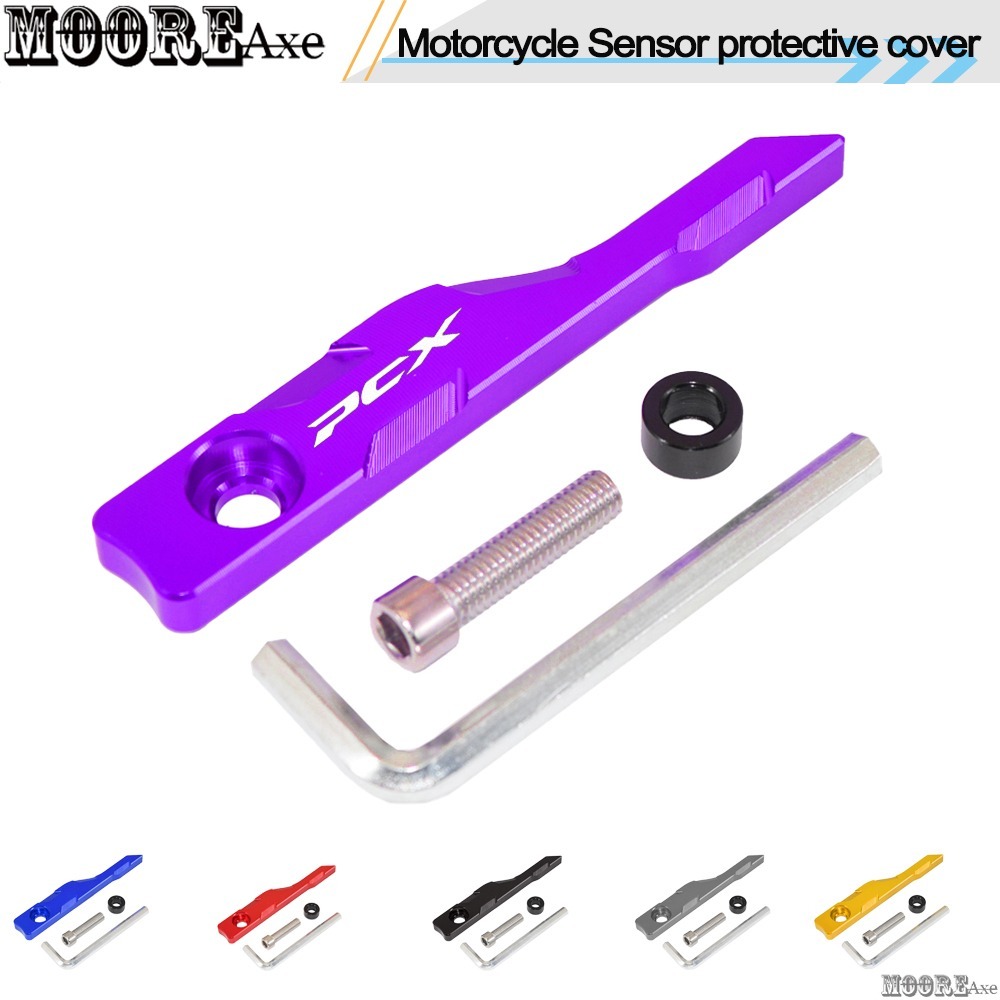 MooreaxeสําหรับHonda PCX160 PCX125 PCX150 ABS 2021 - 2023 2024 2025 2026 Sensorฝาครอบความแข็งแรงสูงอลูมิเนียมหลายสีรถจักรยานยนต์เบรคหน้าABS Sensorฝาครอบป้องกัน