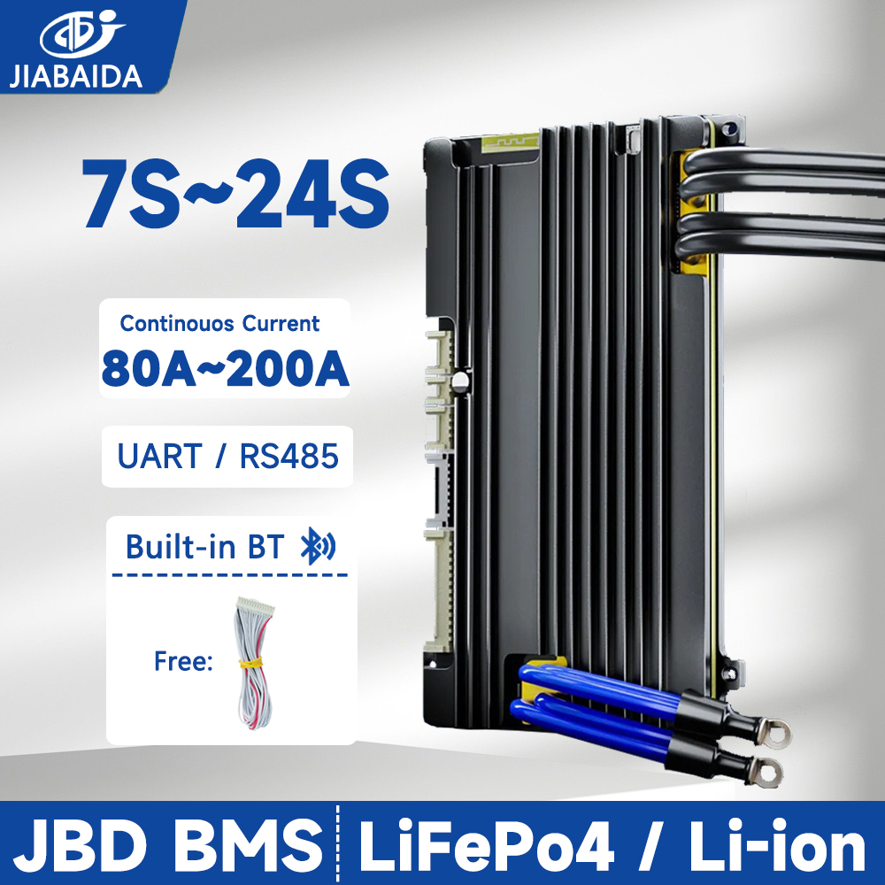JBD BMS LiFePo4 8S 24V 7S-24S 13S 16S 20S 80A 100A 120A 150A JIABAIDA สมาร์ท BMS Bluetooth Balance