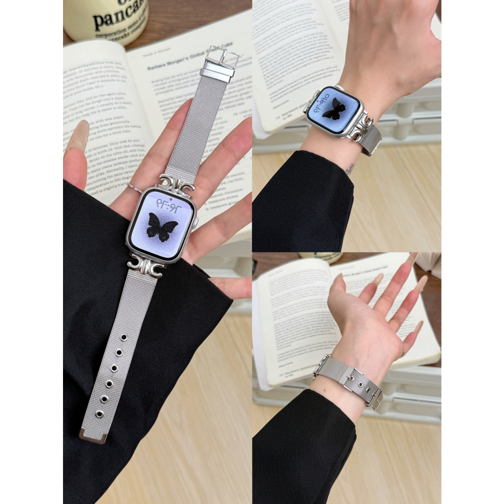 ห่วงโลหะสําหรับ Apple Watch band ผู้หญิงสาย Series 11/10/9/8/7/6/5/4/3/2/1 SE 38 มม.40 มม.41 มม.42 มม.44 มม.45 มม.46 มม.49 มม.