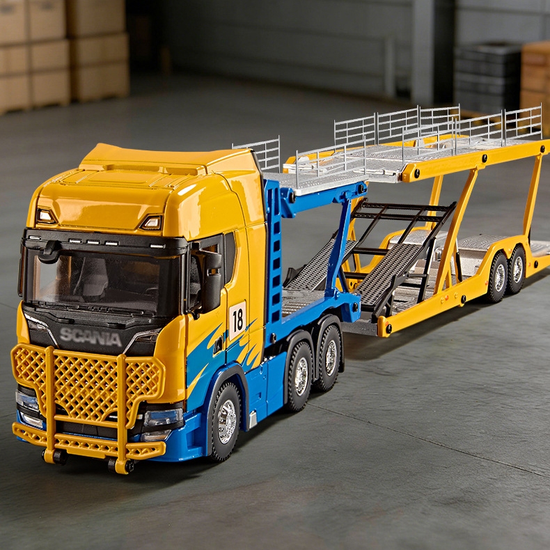 1/50 Scale SCANIA Transporter Diecast โลหะผสมขนส่งยานพาหนะสะสมของเล่นของขวัญสําหรับเด็ก