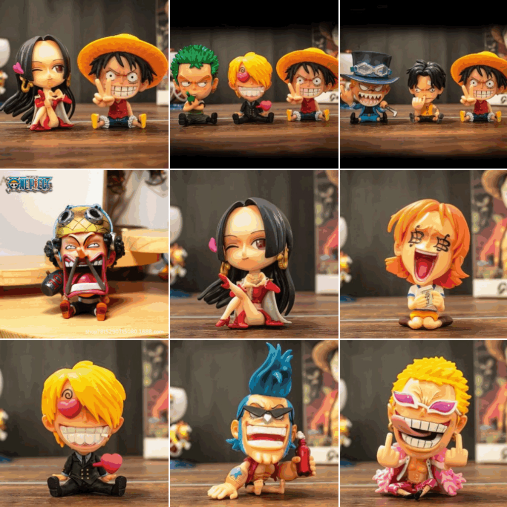 หมวกฟางLuffy Sauron Yamaji One Pieceรุ่นQรูปOneชุดQรุ่นอะนิเมะMashandiseตุ๊กตาตกแต่งรถ