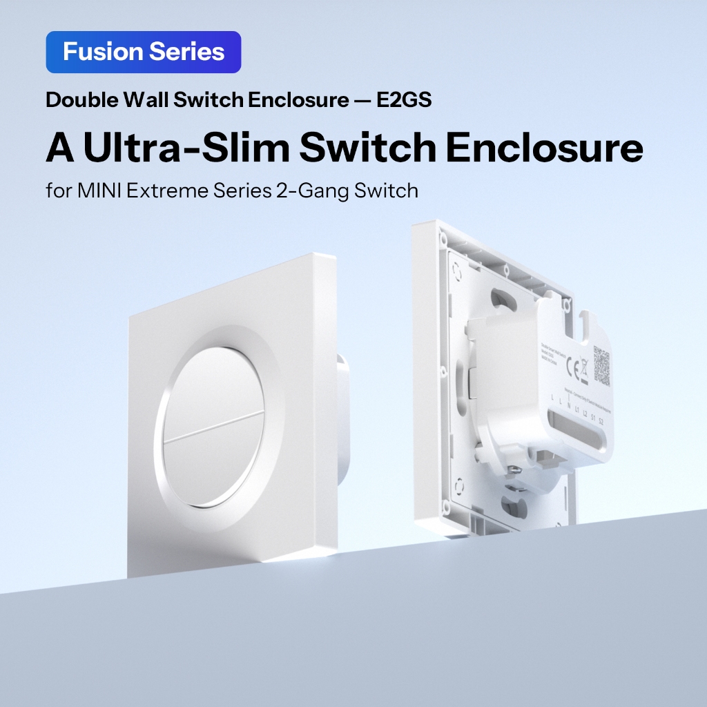 SONOFF E2GS Fusion Series Double Switch Enclosure Design สําหรับ SONOFF MINI-2GS/MINI-ZB2GS/MINI-ZB2