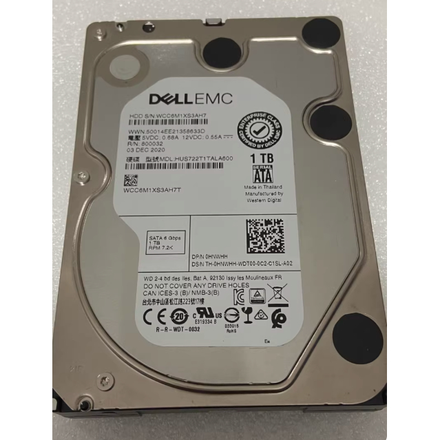 สําหรับ EMC Dell 0HNHWHH 1T 7.2K SATA 6G 3.5 HNWHH ฮาร์ดไดรฟ์