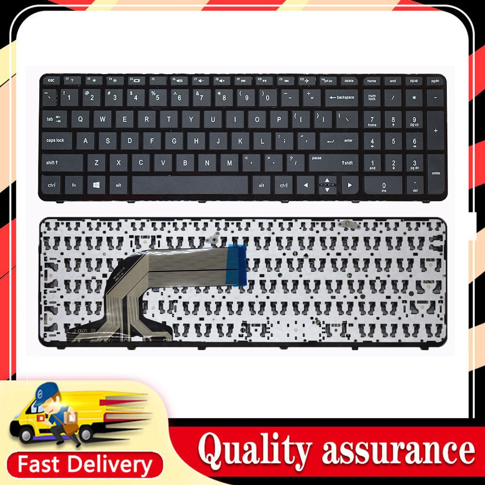 แป้นพิมพ์แล็ปท็อปใหม่สําหรับ HP TPN-Q130 TPN-Q118 Q121 Q130 Q132 C117 15-N 15-E RT3290 สีดํา