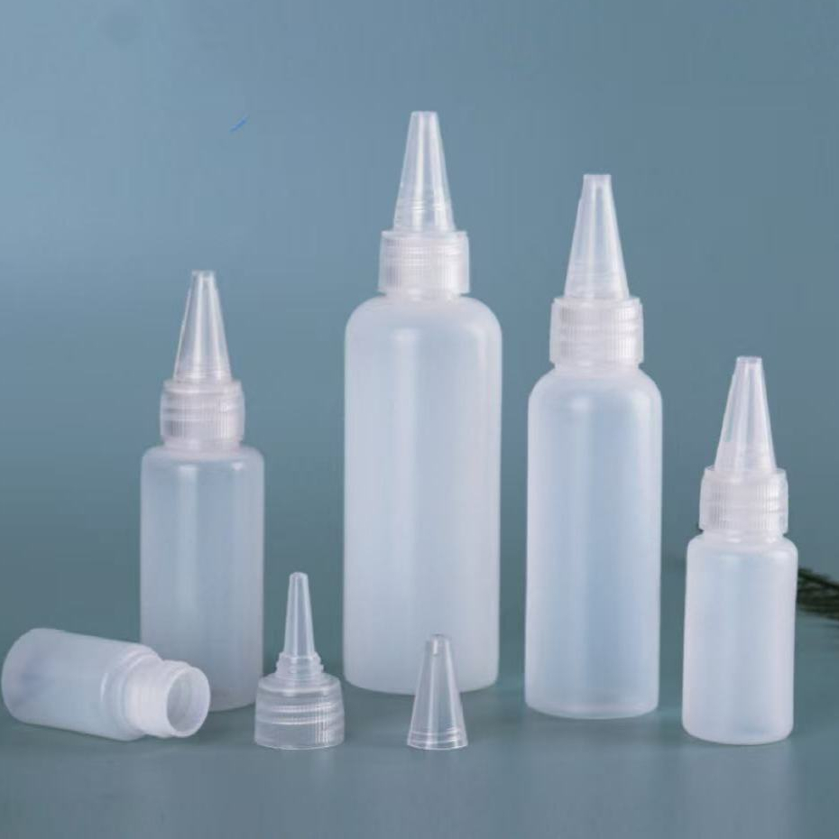 10/20/30/50/100ML โปร่งแสง PE บีบ Dropper ขวดหมึกกาวคอนเทนเนอร์แยกขวด