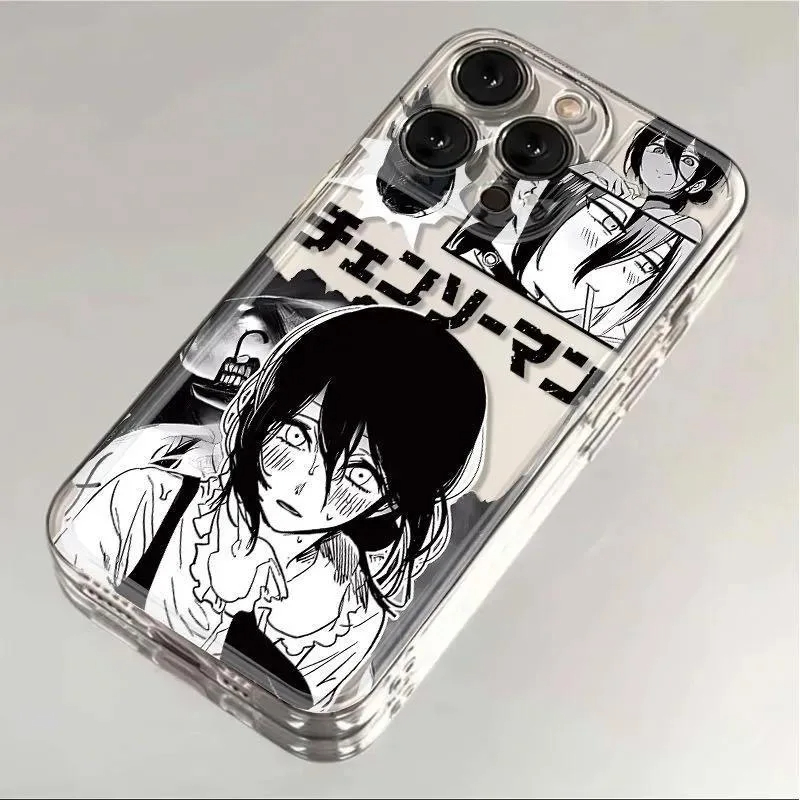 ญี่ปุ่นอะนิเมะ Chainsaw Man Makima Reze เคสโทรศัพท์สําหรับ iPhone 17 16 15 11 12 14 13 Pro Max Mini XS XR 7 Plus 16E Air Soft Cover