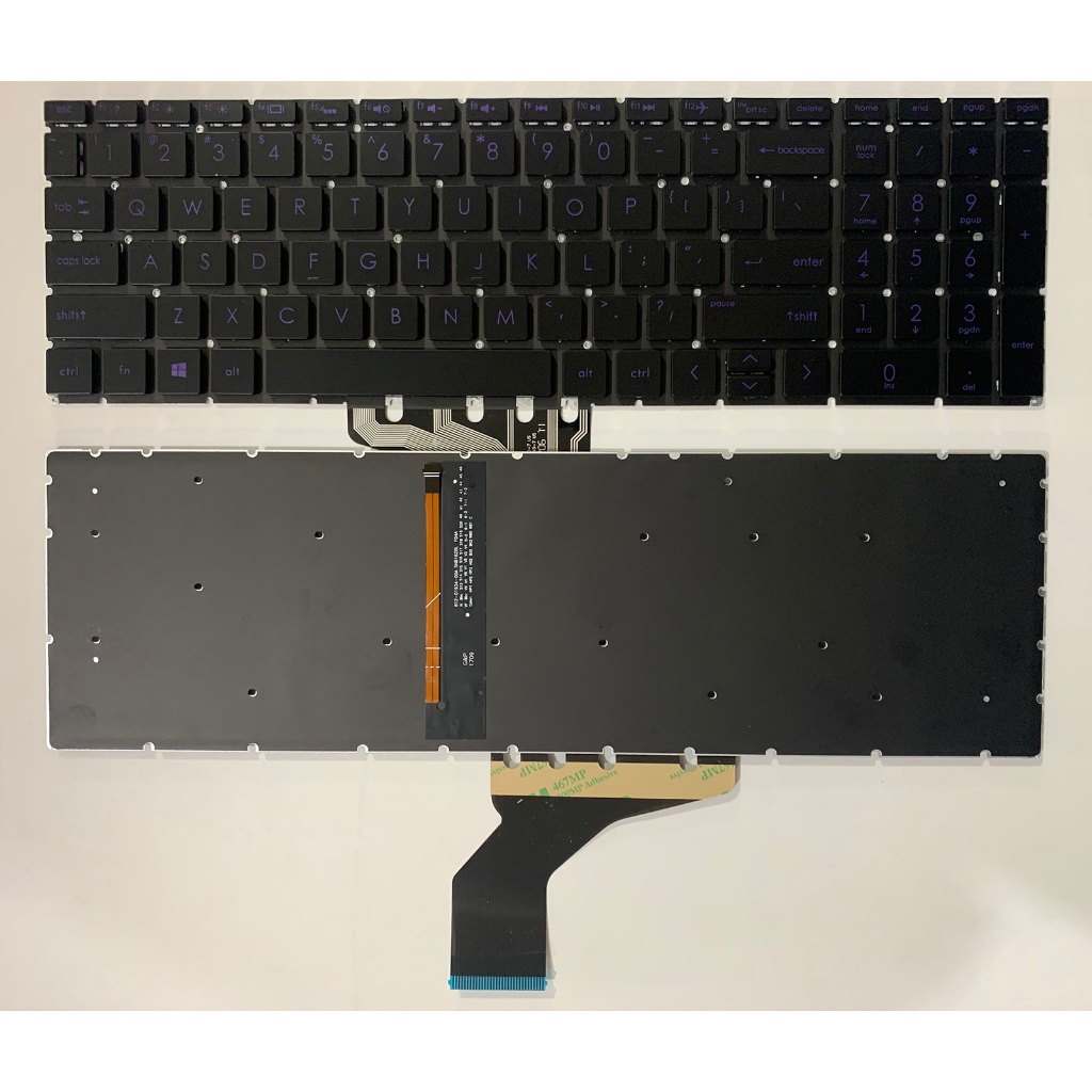 แป้นพิมพ์แล็ปท็อป US สําหรับ HP 250 G7 255 256 G7 TPN-Q200 Q208 C141 Q241 C151 ไม่มีจุดพร้อม Backlit