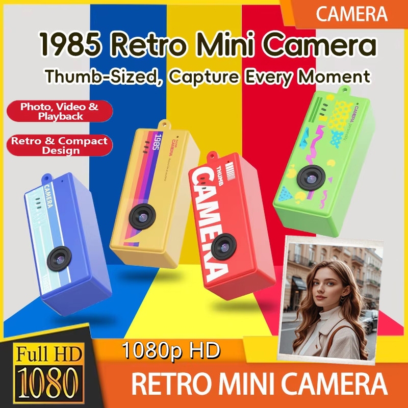 Retro Mini พวงกุญแจ X7 กล้อง 1080p Full HD Recorder Thumb กล้องแฟลชในตัว 70.2° กล้อง Ccd เลนส์มุมกว้างพร้อมหน้าจอ TFT-LCD