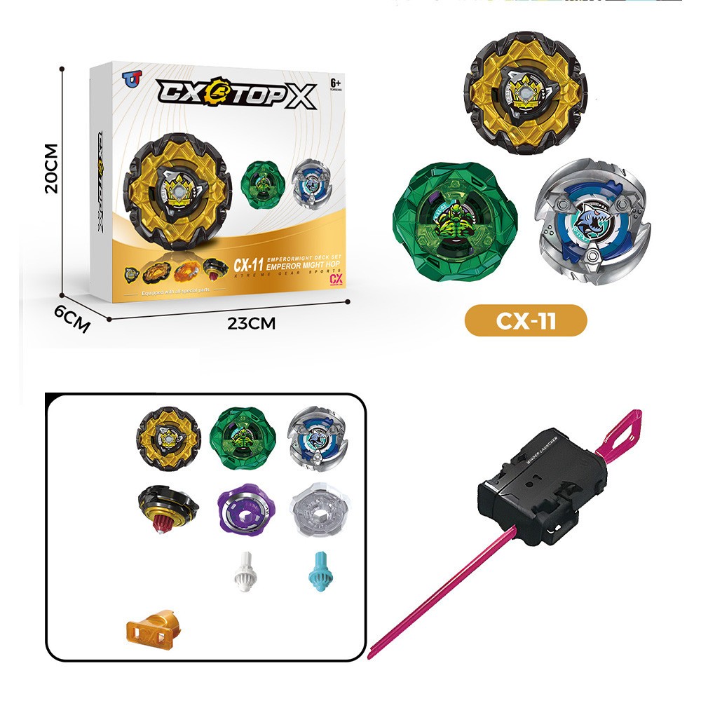 Flame ยี่ห้อ beys X CX-11 Spinning ของเล่น Launcher ชุดโลหะ Battle เกมต่อสู้สําหรับเด็กของขวัญวันเกิดเด็ก