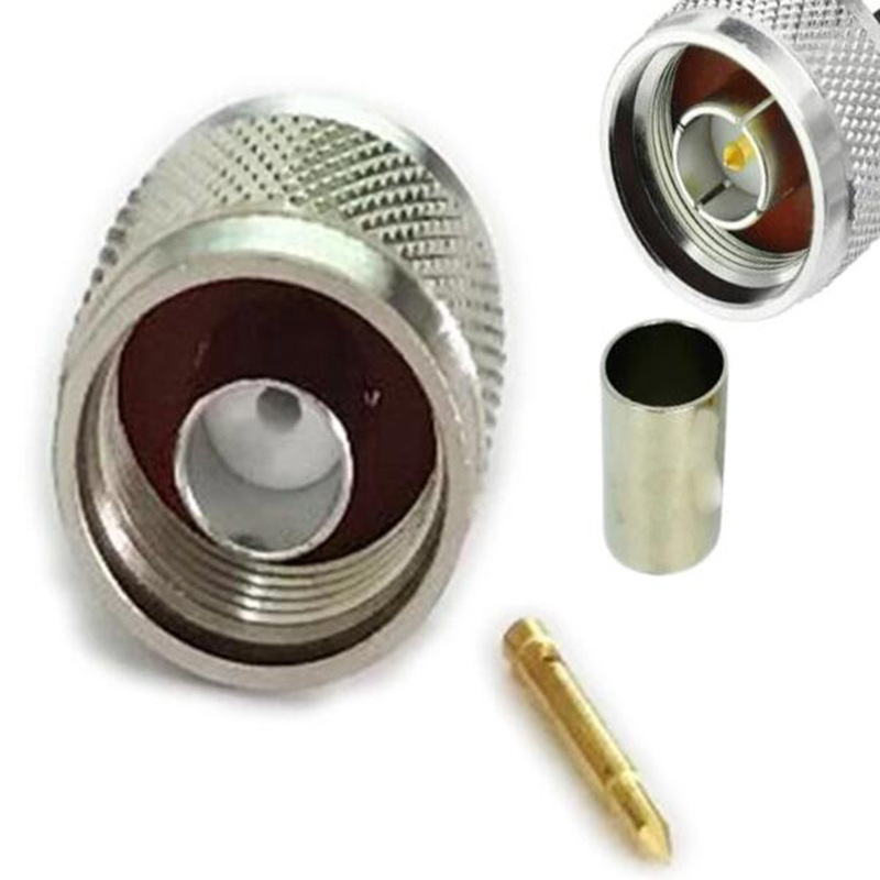 5pcs N ปลั๊กชาย Crimp สําหรับ RG8 LMR400 RG213 RG165 RG393 7D-FB RF Coaxial connector