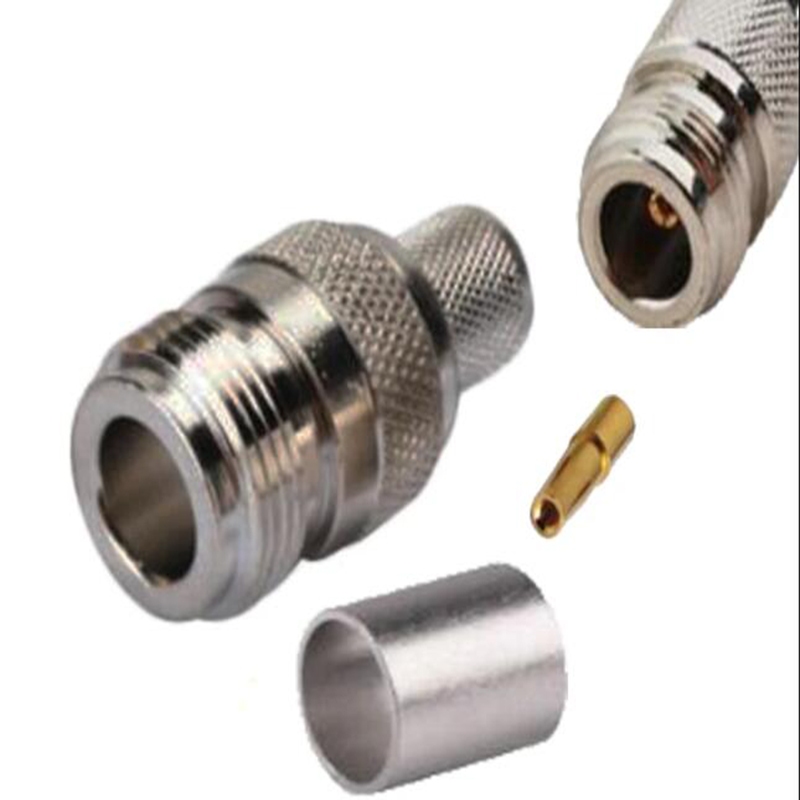 5pcs N หญิงแจ็ค Crimp สําหรับ RG8 LMR400 RG213 RG165 RG393 7D-FB RF Coaxial connector