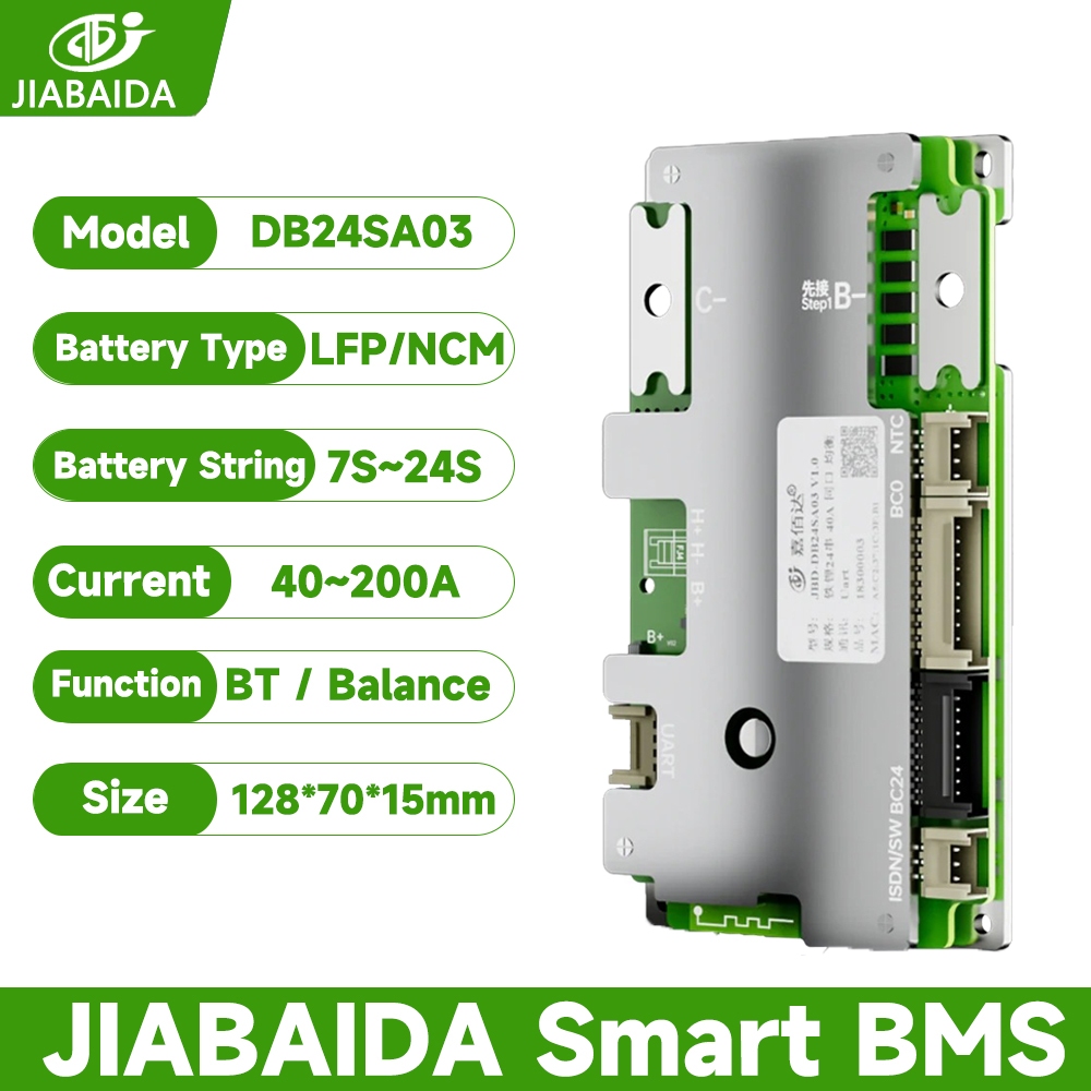 JBD สมาร์ท BMS 7S ~ 24S 8S 24V 10S 13S 16S 48V 20S 60V 50A 80A Current Protect LiFePo4 Li-ion BMS BT