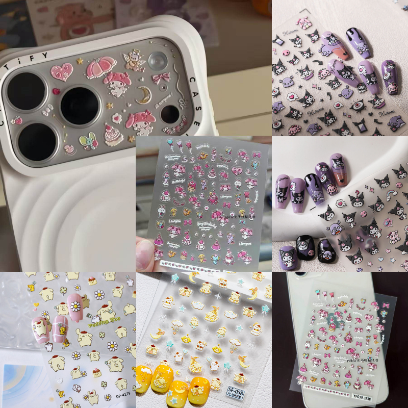 สติกเกอร์การ์ตูน DIY เคสโทรศัพท์ตกแต่ง Melody สติกเกอร์นูน Kitty สําหรับ 17pro