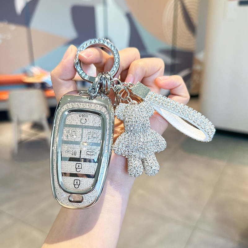 ห้างสรรพสินค้าเทรนด์!! สําหรับ Hyundai staria เคสกุญแจรถ tpu กระเป๋ากุญแจ 4/7 ปุ่มสําหรับพวงกุญแจฝาค