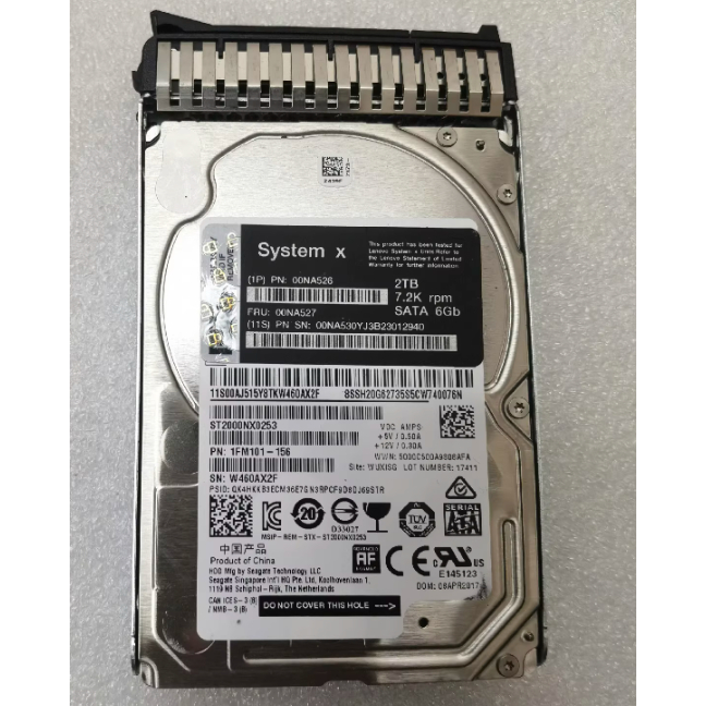 สําหรับ Lenovo IBM 00NA526 00NA527 2T 6G SATA 2.5 เซิร์ฟเวอร์ฮาร์ดดิสก์ ST2000NX0253