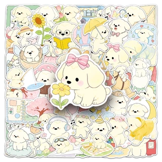 น่ารัก50ชิ้นฤดูใบไม้ผลิการ์ตูนลูกสุนัขสติกเกอร์กันน้ําสําหรับ แก้วน้ํา แล็ปท็อปโทรศัพท์กรณีสติกเกอร์รถกราฟฟิตีสร้างสรรค์ ทําเอง